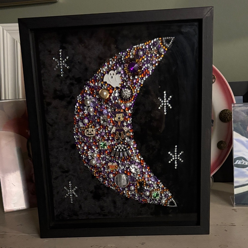 Handmade Upcycled Halloween Minnie Mouse Jewelry Art